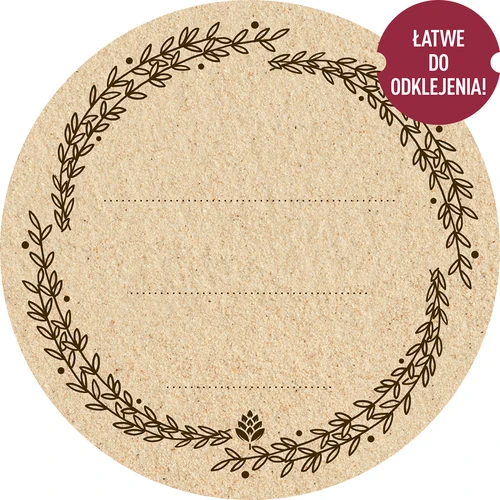 Apvalios etiketės Ø 66,5 mm dangteliams/stiklainiams - 20 vnt