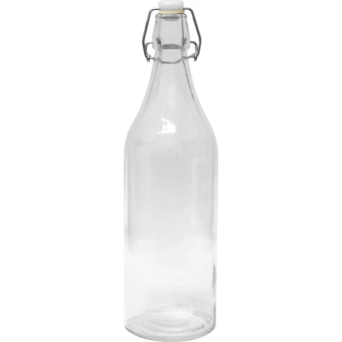 Apvalus 1 l butelis su hermetiniu uždarymu