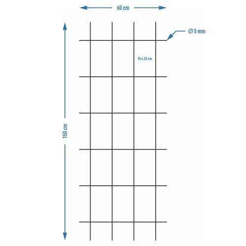 Augalų atrama - grotelės (150cm x 60cm) 3 vnt. - 7