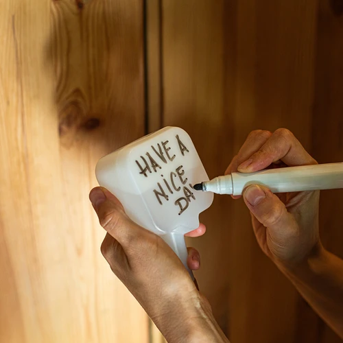 Augalų laistymo įrenginys – balta lentelė su keraminiu smaigaliu, 200 ml - 10