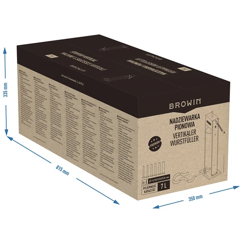 Aukščiausios klasės vertikalus dešrų kimštuvas, 7 l - 13