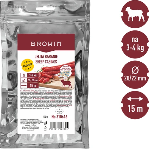 Avienos apvalkalai ant juostelių 20/22, 15 m - 2