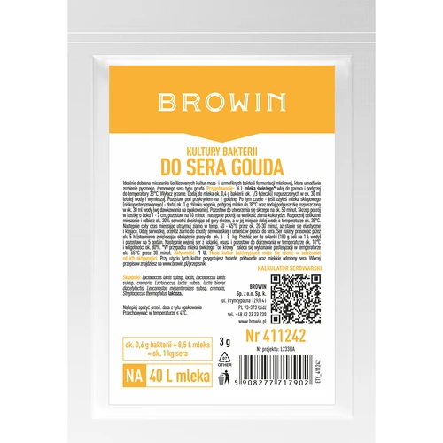 Bakterijų kultūros Gouda sūriui