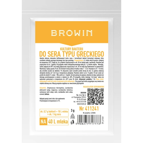 Bakterijų kultūros graikiškam sūriui