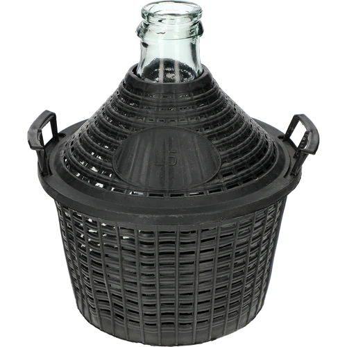 Balon do wina 5L w koszu plastikowym - 2
