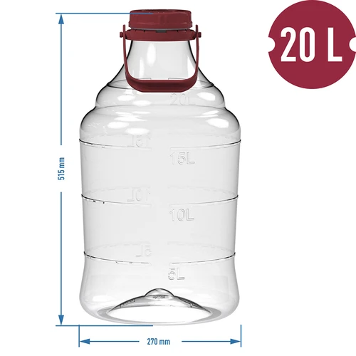 Balon do wina lekki, nietłukący z uchwytem, 20 L - 6