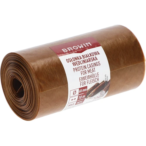 Baltyminis dešrų apvalkalas, fi 65 mm, 10 m - 2