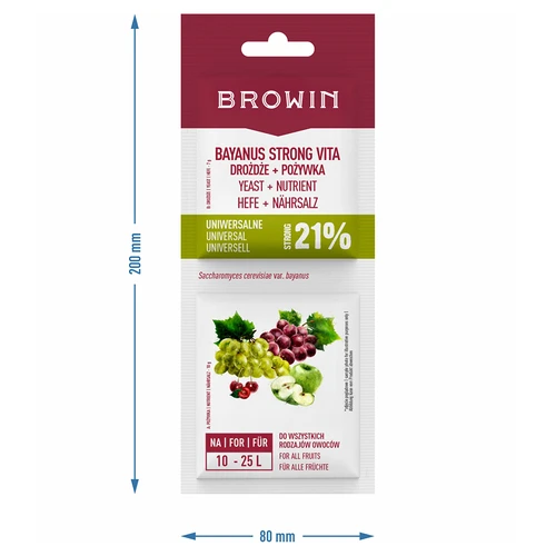 Bayanus mielės + maistinė medžiaga - universalios - 21%, 17 g - 3