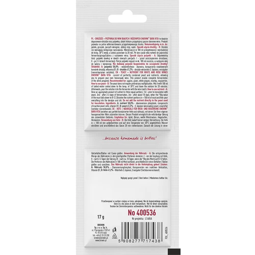 Bayanus mielės + mielių maistinė medžiaga - baltieji ir rožiniai vynai - 2