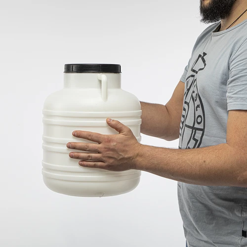 Beczka Kiszonka 20L - biała, uchwyty - 9