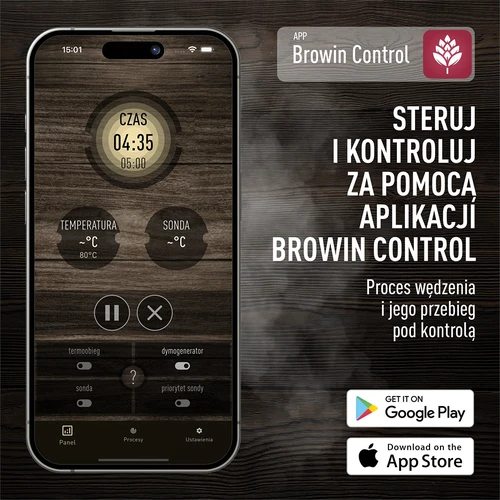 Beraamė rūkykla dragON PLYWOOD NATURE su Wi-Fi valdikliu, 200 l - 11