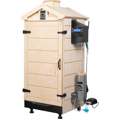 Beraamė rūkykla dragON PLYWOOD NATURE su Wi-Fi valdikliu, 200 l - 2