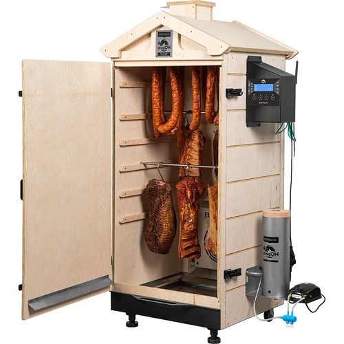Beraamė rūkykla dragON PLYWOOD NATURE su Wi-Fi valdikliu, 200 l - 4