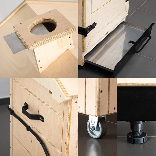 Bezramowa wędzarnia dragON PLYWOOD NATURE ze sterownikiem Wi-Fi, 200L - 6