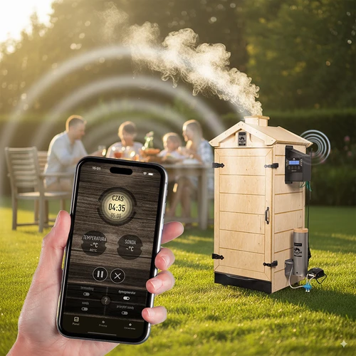Bezramowa wędzarnia dragON PLYWOOD NATURE ze sterownikiem Wi-Fi, 200L - 9