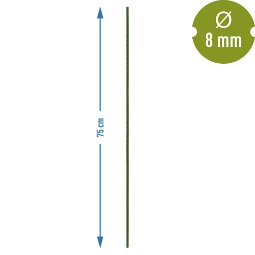 Bioogród sodo kuolai – plieniniai, dengti, 0,75 m, Ø 8 mm, 10 vnt. - 3