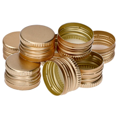 Butelių užsukamas kamštelis fi 28/18 - auksinis - 8 vnt.