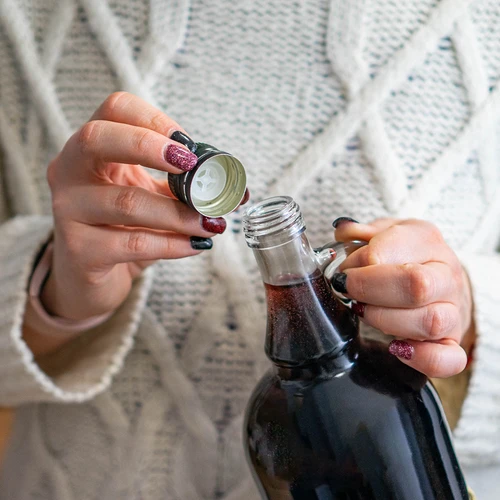 Butelis Gallone 1L su pintu apvalkalu, su užsukamu kamšteliu - 7