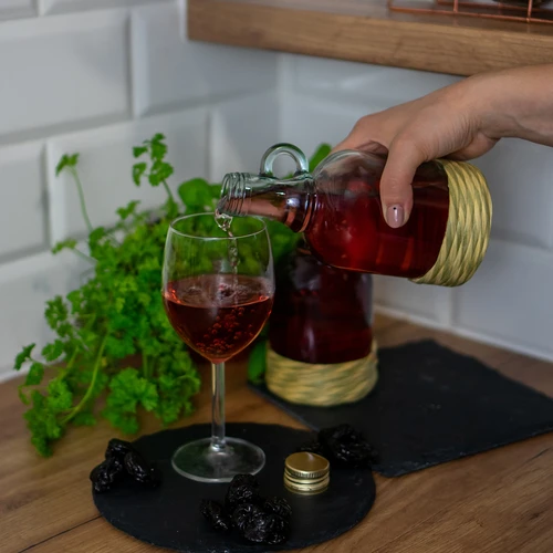 Butelis Gallone 500 ml su pintu apvalkalu, su užsukamu kamšteliu - 5