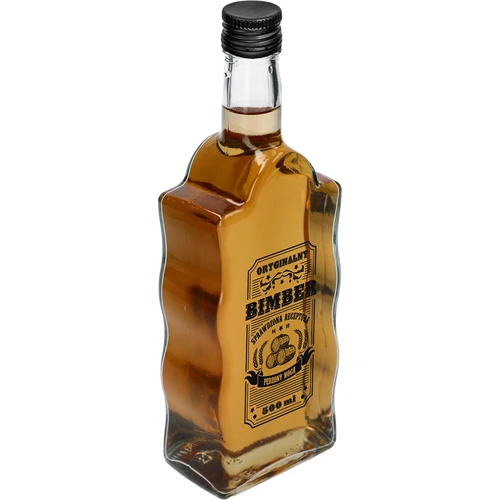 Butelis Klasztorna 0,5 l su juodu užsukamu kamšteliu ir „Bimber“ spauda - 2