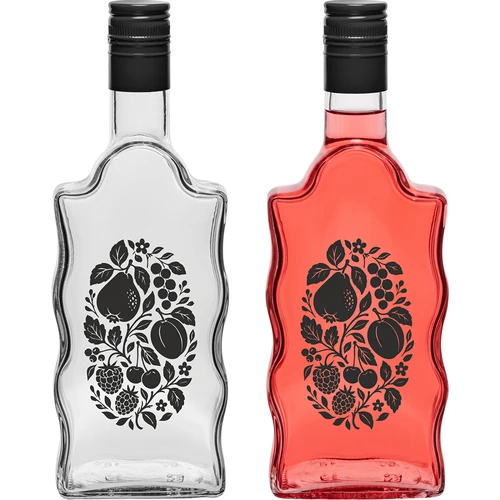 Butelis „Klasztorna“ 500 ml su užsukamu dangteliu ir spauda „Vaisiai“, dizainas Nr. 1 - 3
