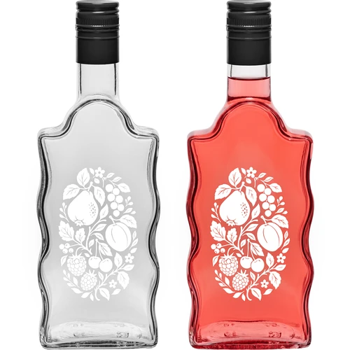 Butelis „Klasztorna“ 500 ml su užsukamu dangteliu ir spauda „Vaisiai“, dizainas Nr. 1 - 3