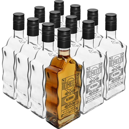 Butelis Klasztorna 500 ml, su užsukamu kamšteliu ir užrašu Bimber - 5