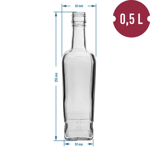 Butelis Pryncypalna 500 ml su užsukamu kamšteliu, 6 vnt. - 6