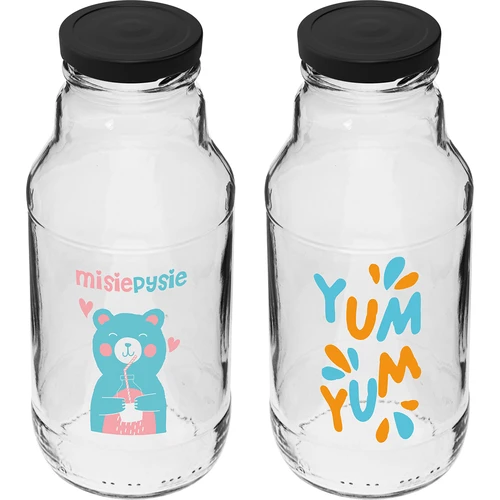 Butelis Twist Off 330 ml su fi43 dangteliu ir spalvota spauda - 6 vnt. - 3