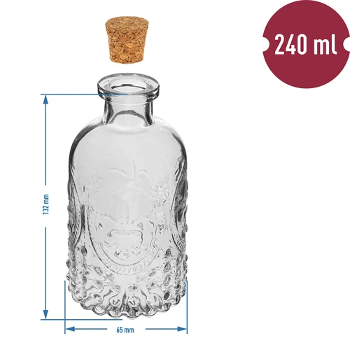 Buteliukų rinkinys su kamšteliais, 240 ml - 4 vnt. - 5