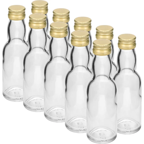 „Maluch“ buteliukas su auksinės spalvos užsukamu kamšteliu, 40 ml, 10 vnt.