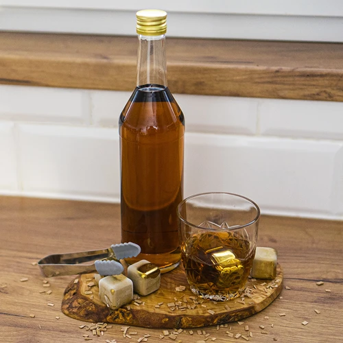 Butelka 500 ml na wódkę prosta z zakrętkami - 8 szt. - 8