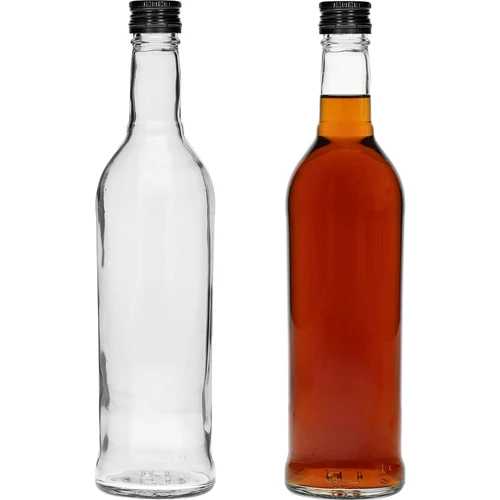 Butelka 500 ml Smukła, z zakrętką czarną, na wódkę, 6 szt. - 5