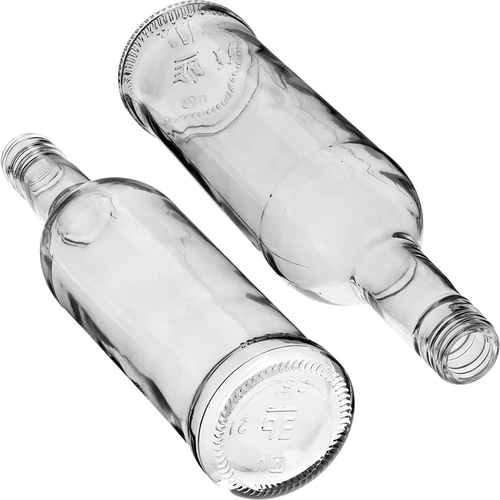 Butelka 500 ml Smukła, z zakrętką czarną, na wódkę, 6 szt. - 6