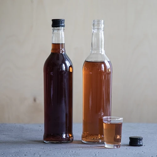 Butelka 500 ml Smukła, z zakrętką czarną, na wódkę, 6 szt. - 9