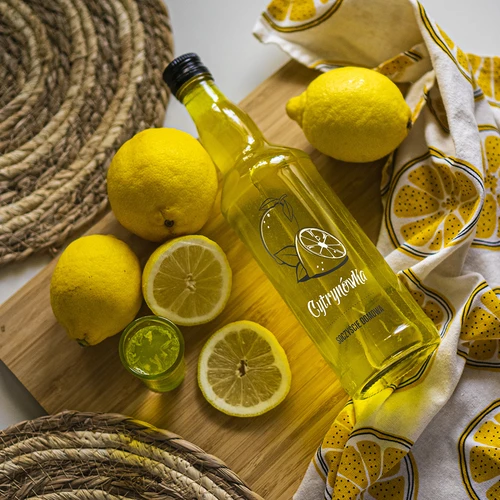 Butelka 500 ml z zakrętką, nadruk „Cytrynówka", 1 szt. - 6