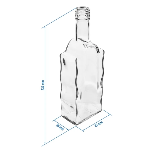 Butelka Klasztorna 500 ml, z zakrętką, biała - 6szt. - 4