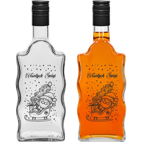 Butelka Klasztorna 500 ml z zakrętką, nadruk „Mikołaj", 1 szt. - 2