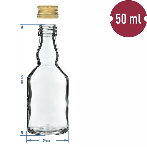 Butelka Maluch 50 ml z zakrętką - 10 szt. - 6