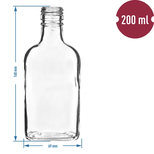 Butelka na nalewki piersiówka 200 ml - 10 szt. - 4