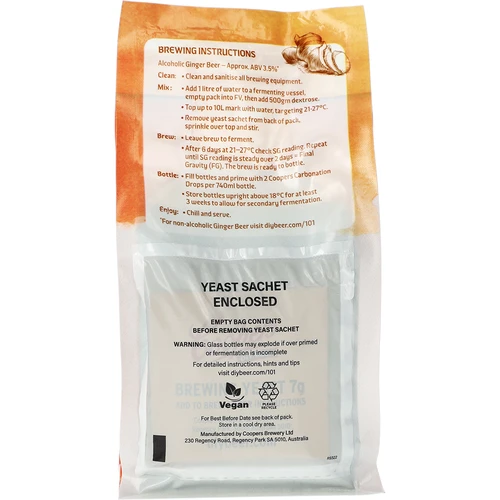 Coopers imbierinio alaus „Ginger Beer“ gamybos koncentratas, 0,5 kg - 3