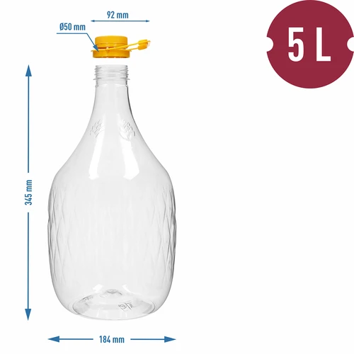 Damadžanas Dama 5 L PET, su užsukamu dangteliu ir rankena - 4