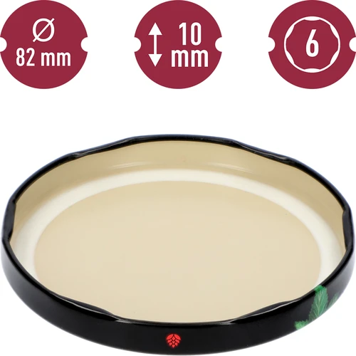 Dangtelis fi 82/6 vaisiai juodame fone - 10 vnt. - 4