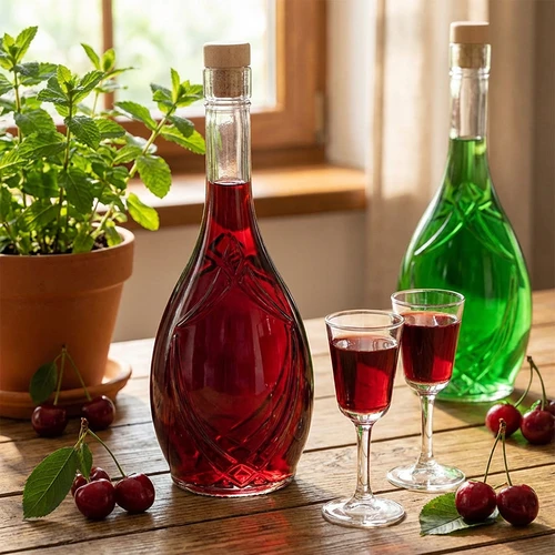 Dekoratyvinis butelis ICONA 500 ml, su „grybuko“ tipo kamščiu, 1 vnt. - 6