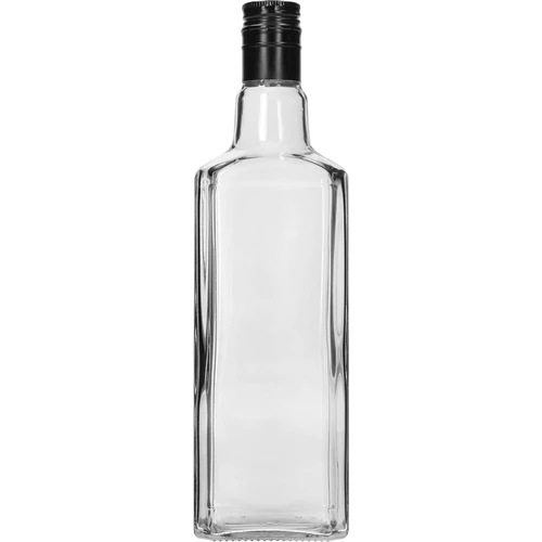 Dekoratyvinis butelis TYNKTURA 0,5 l, su ilgu juodu užsukamu kamšteliu fi 28 mm, 1 vnt.