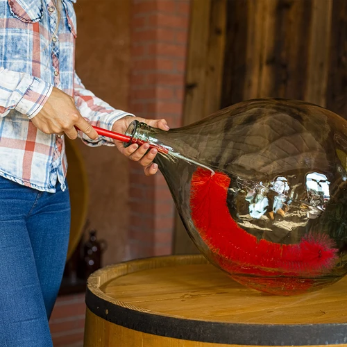 Demižonų plovimo šepetys -  LENKTAS - 3