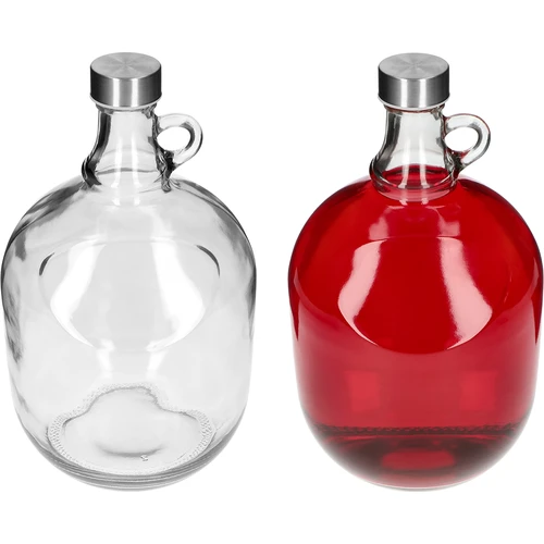 Demižonas Dama 3 l, su metaliniu fi 43 mm dangteliu ir rankenėle - 4