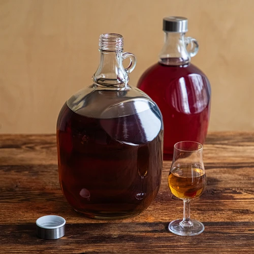 Demižonas Dama 3 l, su metaliniu fi 43 mm dangteliu ir rankenėle - 6