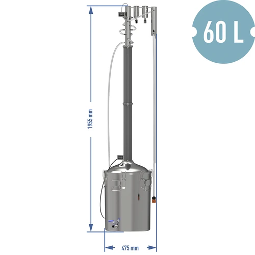 Destylator hawkSTILL 1.0 CONVEX 60L-ELEKTR. PERUN - 16