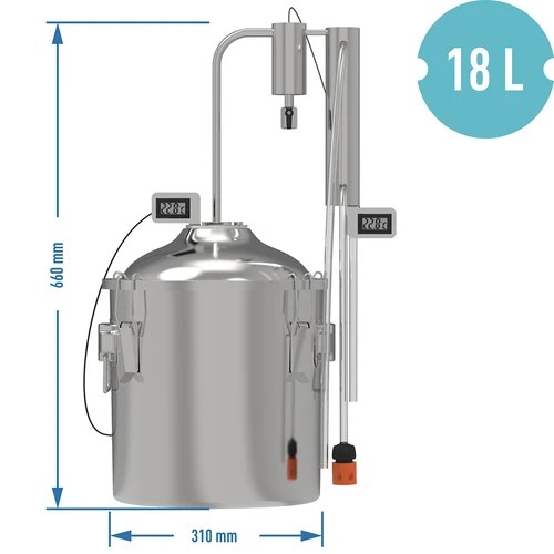 Destylator klasyczny Convex 18 L - 1 odstojnik - 8